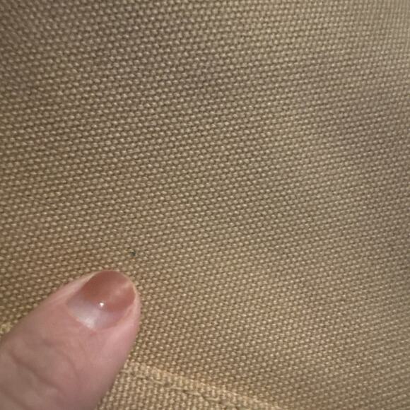 Fossil Canvas Messenger Bag Leather Accents Crossbody Khaki Multi Pockets *READ* - Picture 11 of 13